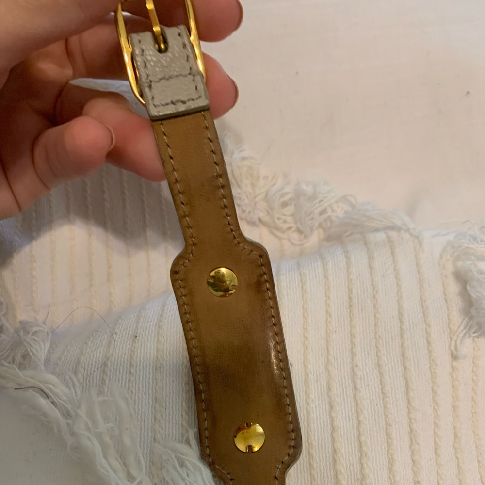 Balenciaga Wrap Leather Bracelet Gold/Grey - Picture 3 of 8